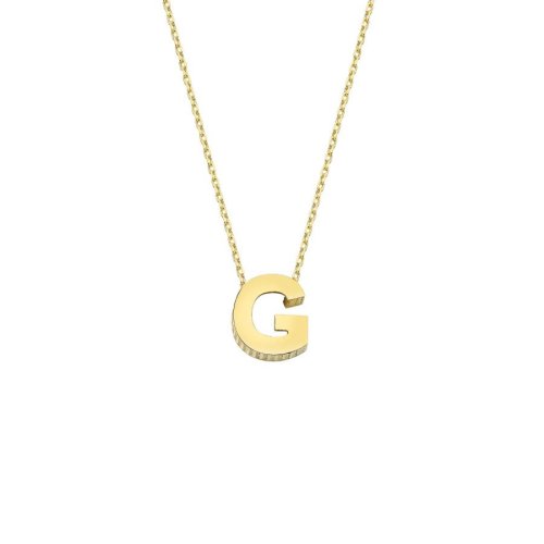 CNG Jewels - 14k Gold İntial Letter G Necklace