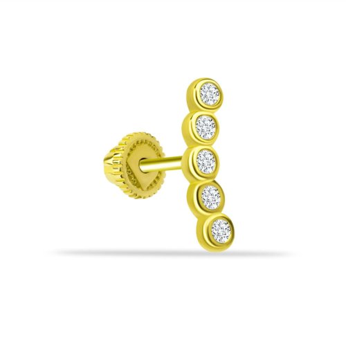 CNG Jewels - Beş Taşlı Süzme Altın Helix Piercing