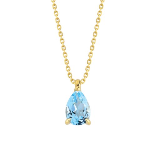 CNG Jewels - Damla Blue Topaz Altın Kolye