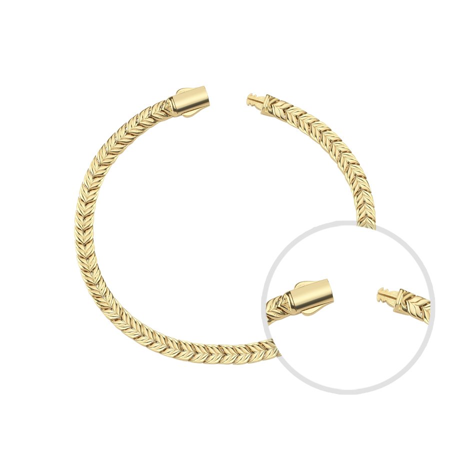 14 Ayar Altın Balık Kuyruğu Zincir Bileklik - CNG Jewels (1)