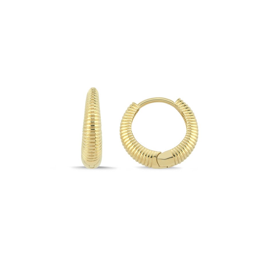 14 Ayar Altın Bern Halka Küpe - CNG Jewels