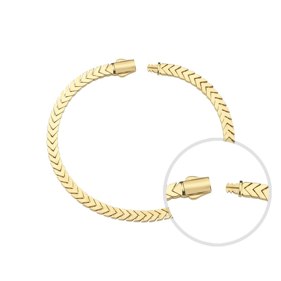 14 Ayar Altın Domino Zincir Bileklik - CNG Jewels (1)