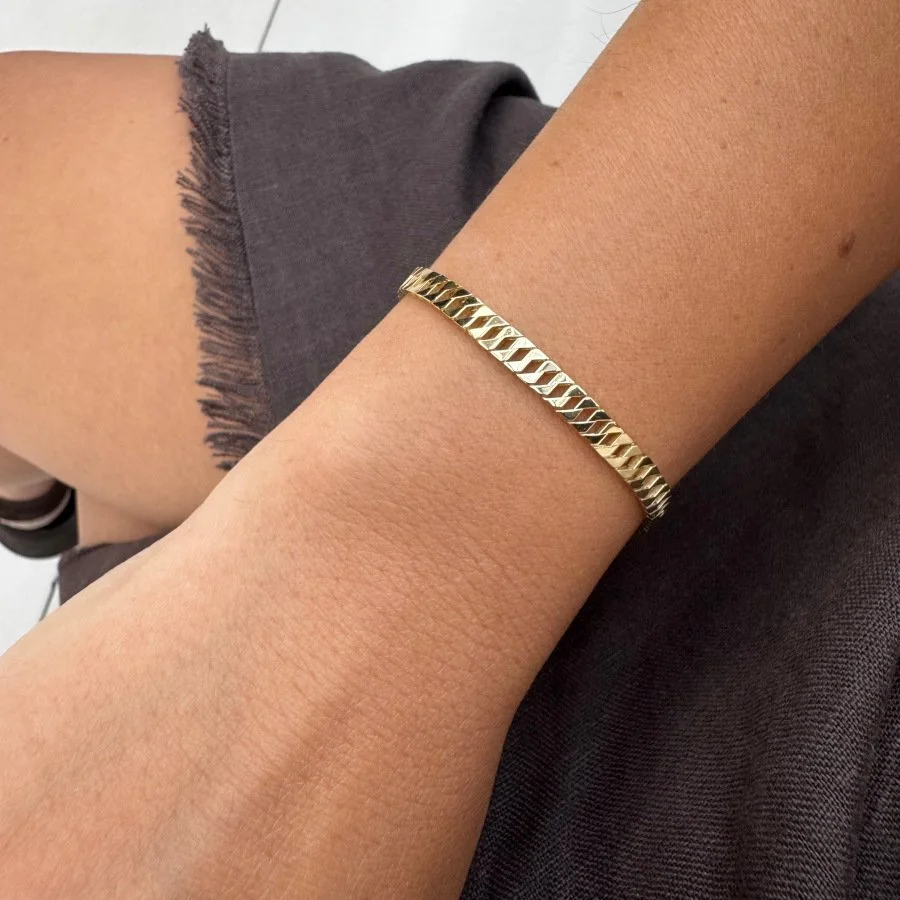 14 Ayar Altın Fermuar Zincir Bileklik - 2