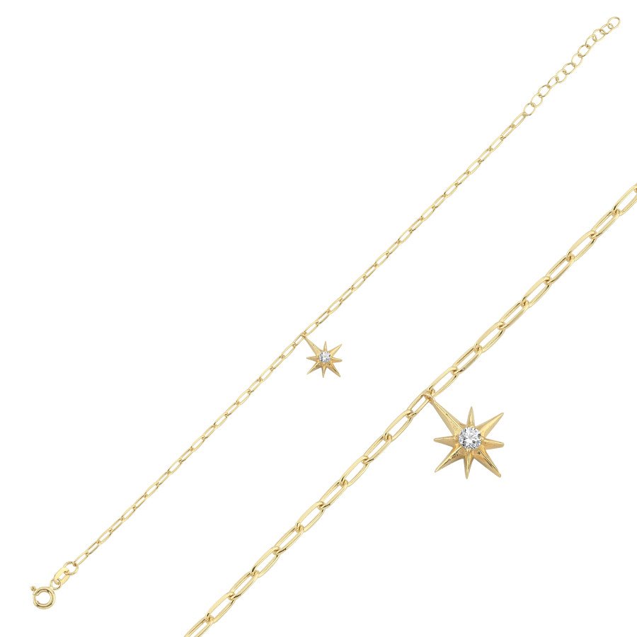 14 Ayar Altın Kutup Yıldızı Bileklik - CNG Jewels