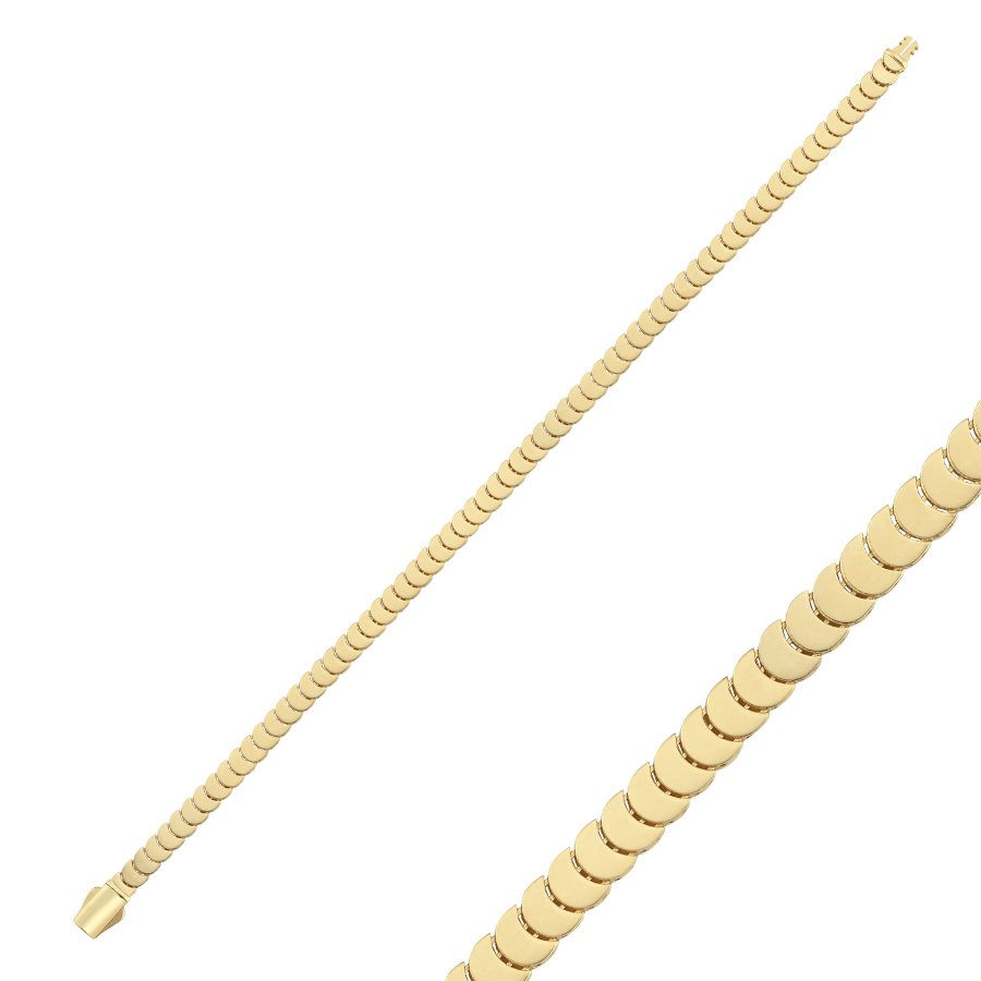 14 Ayar Altın Moon Zincir Bileklik - CNG Jewels
