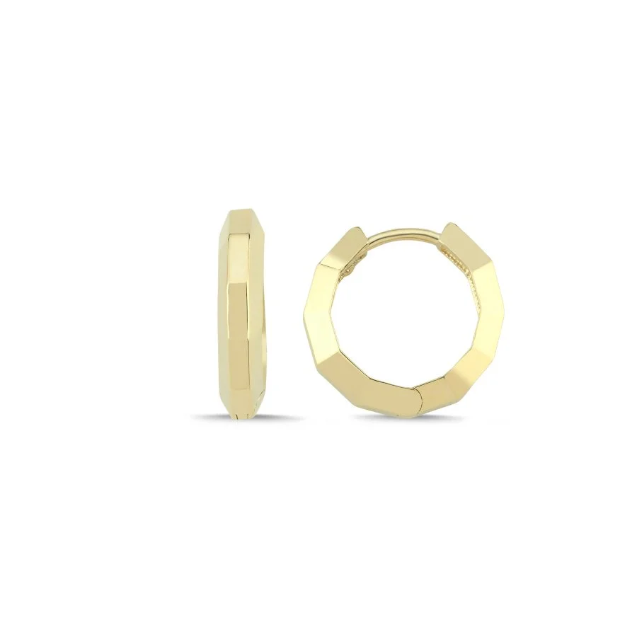 14 Ayar Altın Nice Halka Küpe - 1