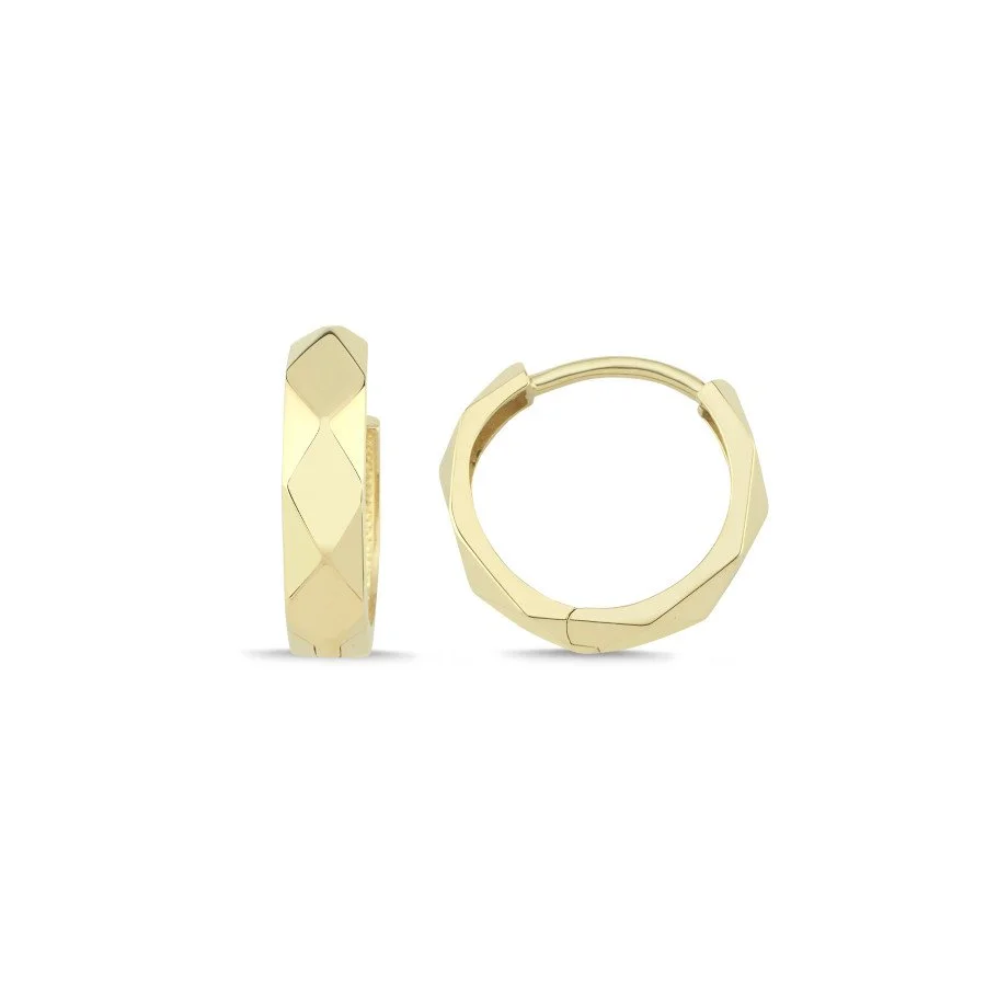 14 Ayar Altın Paris Halka Küpe - 1