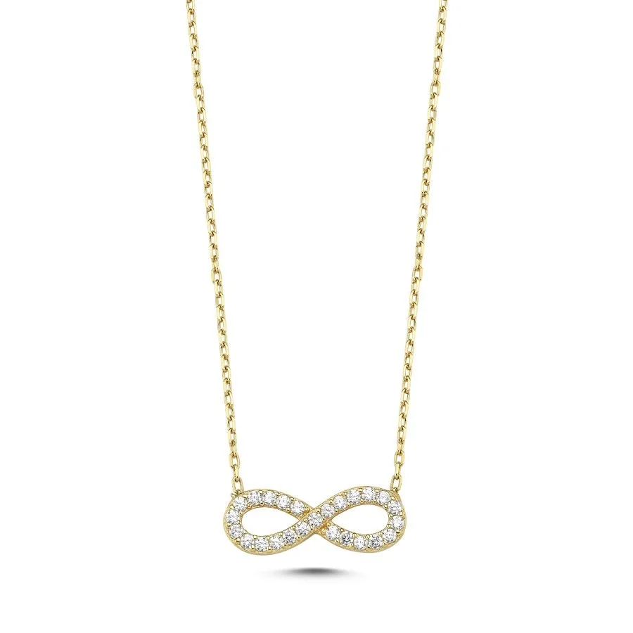 14 Carat Gold Infinity Necklace - 1