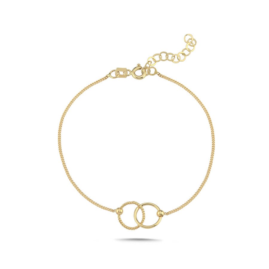 14 Ayar Altın Twin Halka Bileklik - CNG Jewels (1)