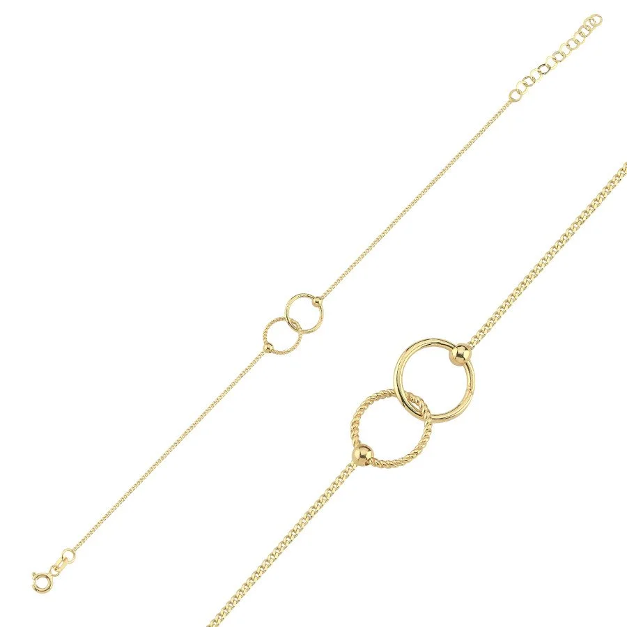 14 Ayar Altın Twin Halka Bileklik - 1