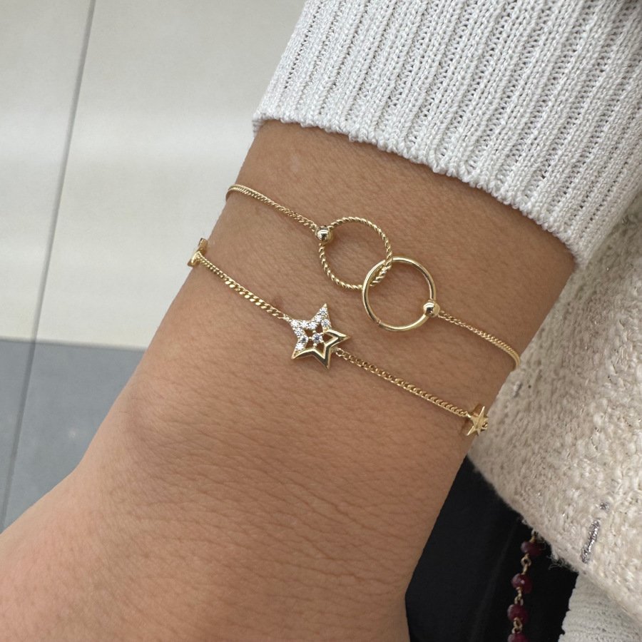 14 Ayar Altın Twin Halka Bileklik - CNG Jewels (1)