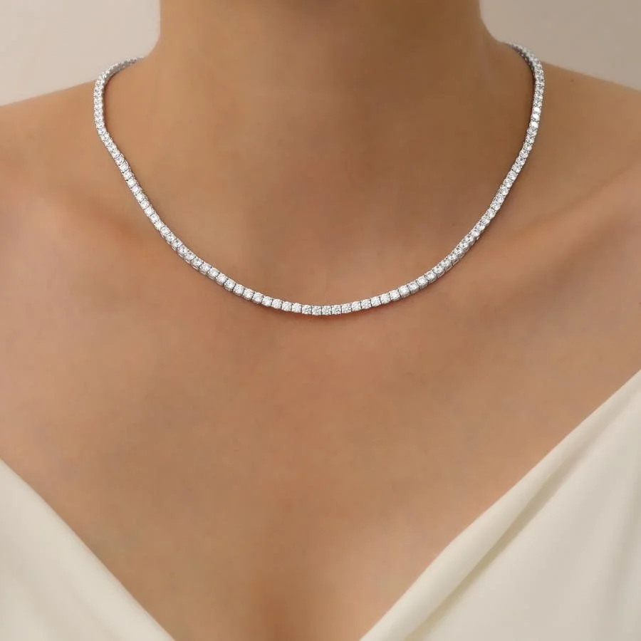 3mm Su Yolu Gümüş Kolye - 2