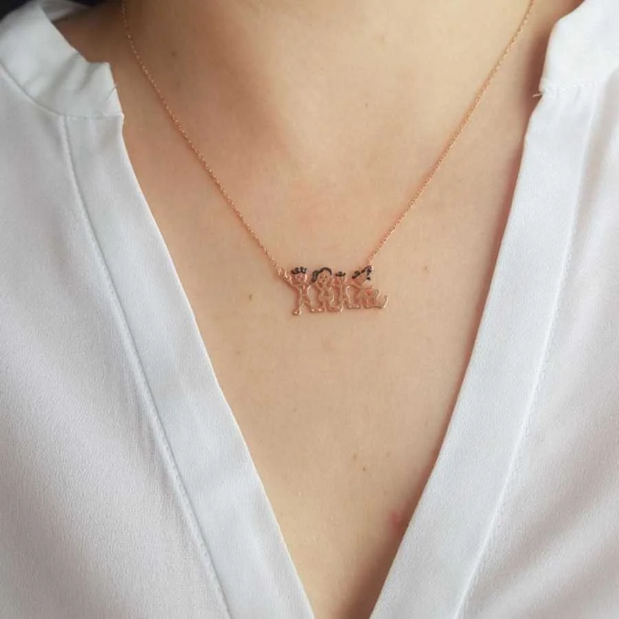 Family Rose Silver Women's Necklace - 1