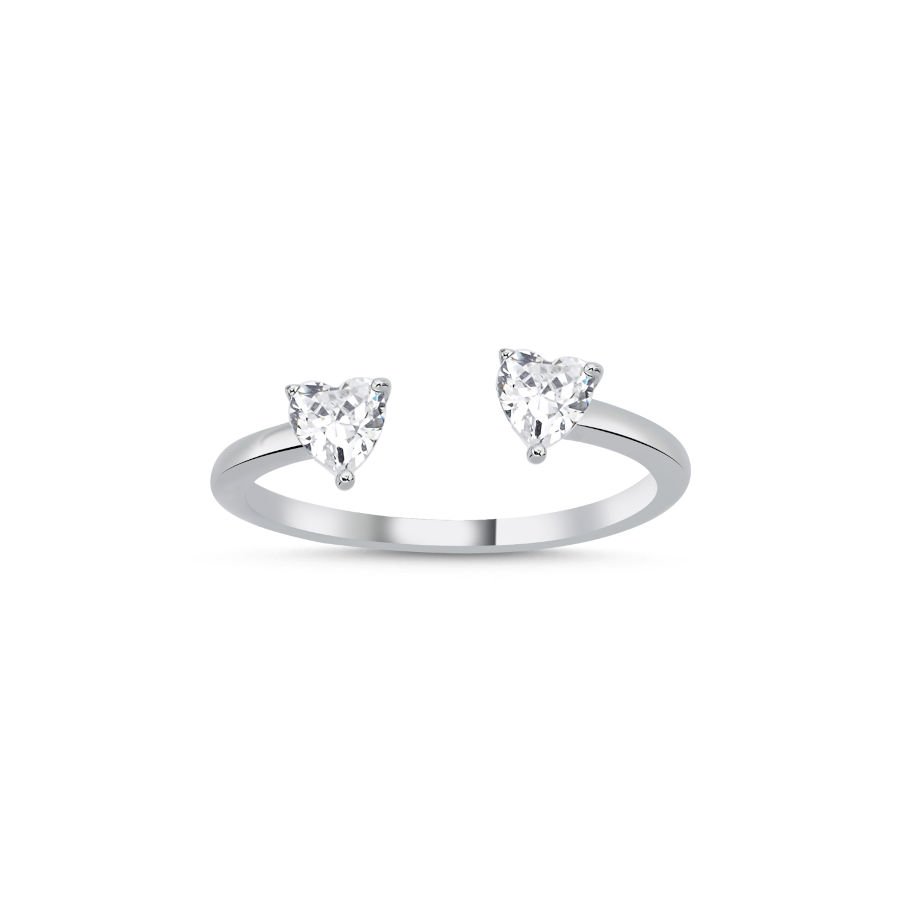 Amor Heart Women's Silver Ring - CNG Jewels