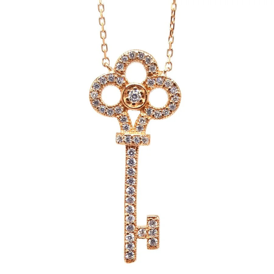 Key Rose Silver Women's Necklace - 1