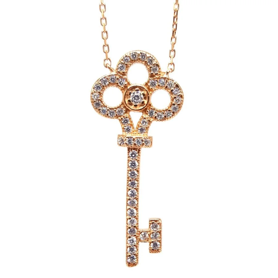 Anahtar Rose Gümüş Kadın Kolye - 1