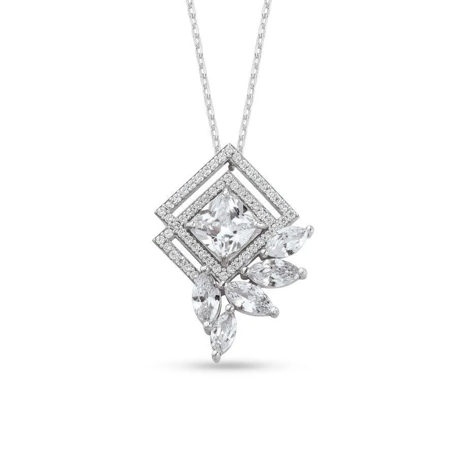 Art Deco Silver Women's Necklace - 1