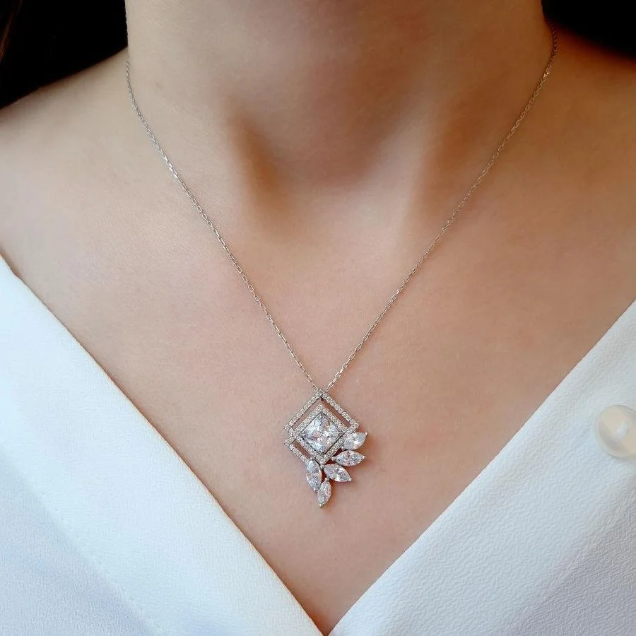 Art Deco Silver Women's Necklace - 2