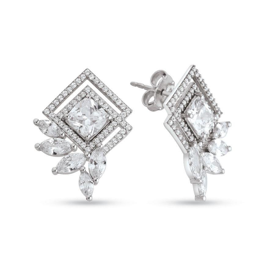 Art Deco Silver Women's Earrings - CNG Jewels