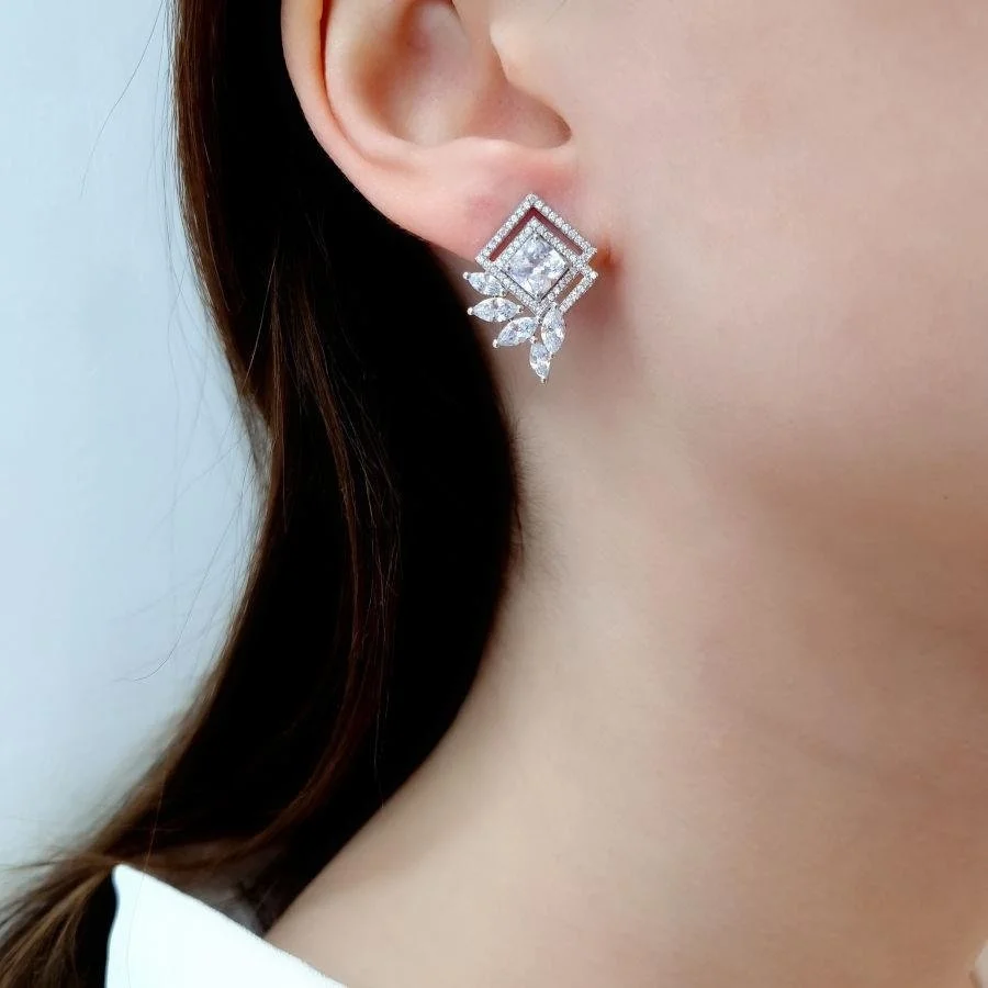 Art Deco Silver Women's Earrings - 2