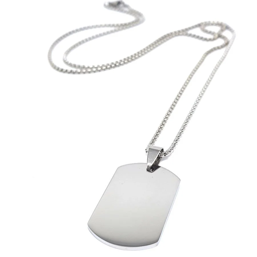 Asker Künyesi Çelik Erkek Kolye - 2