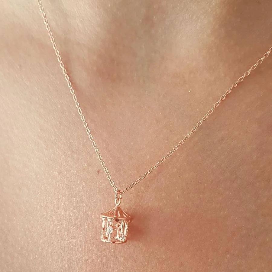 Atlı Karınca Gümüş Kadın Kolye - 2