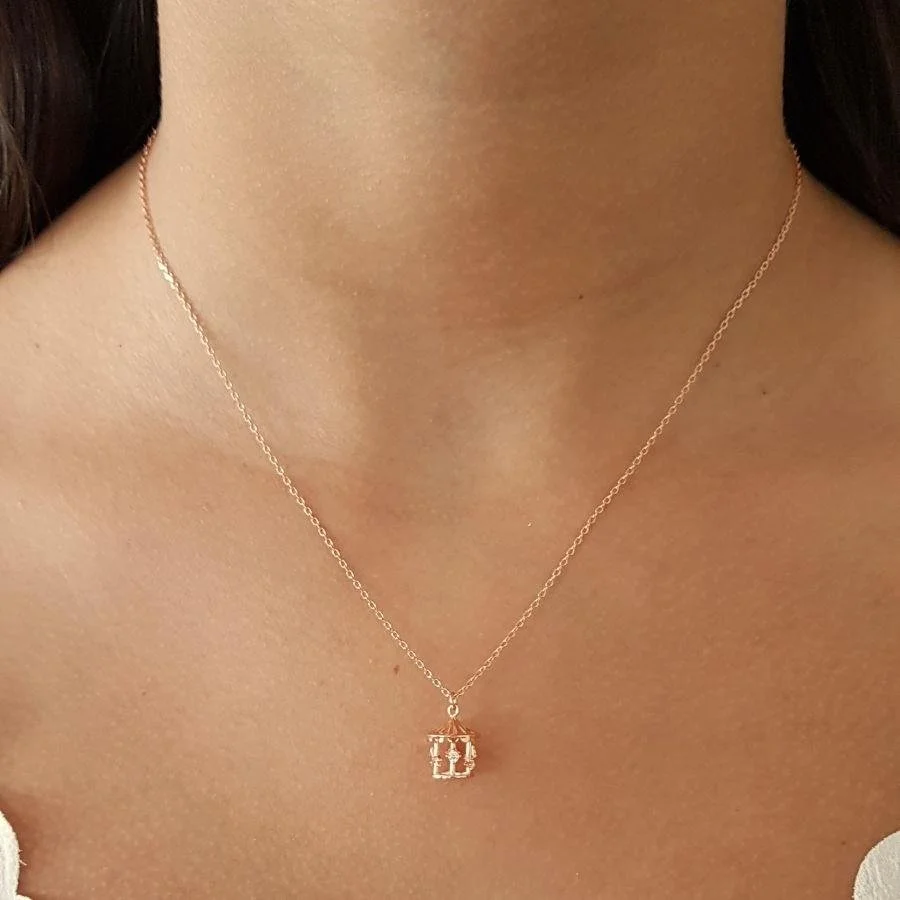 Atlı Karınca Gümüş Kadın Kolye - 3