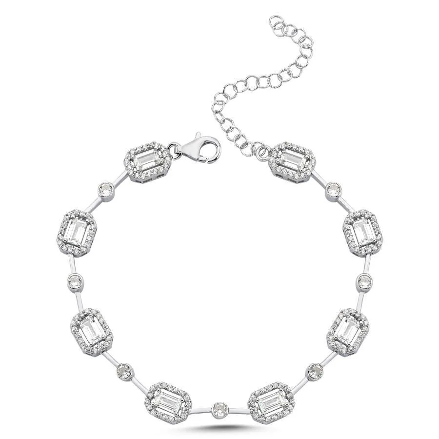 Baget Anturaj Işık Seli Gümüş Su Yolu Bileklik - 2