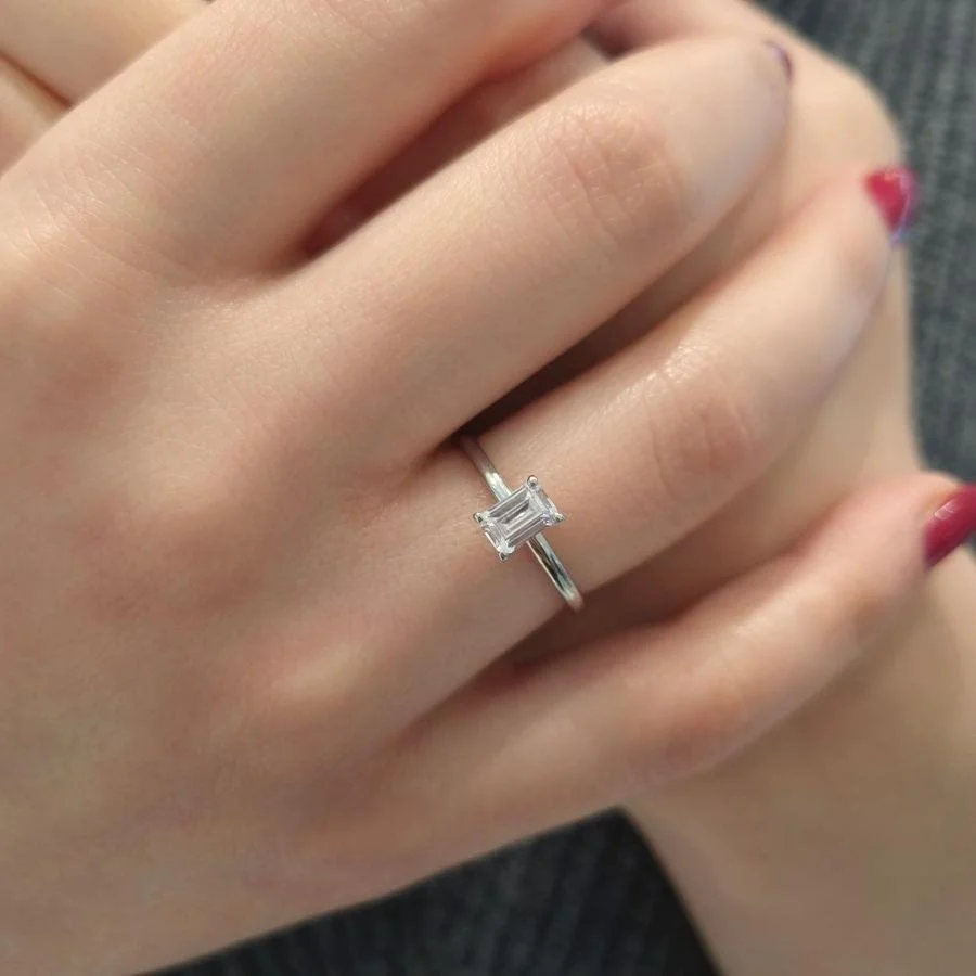 Baget Tektaş Gümüş Kadın Yüzük - 1