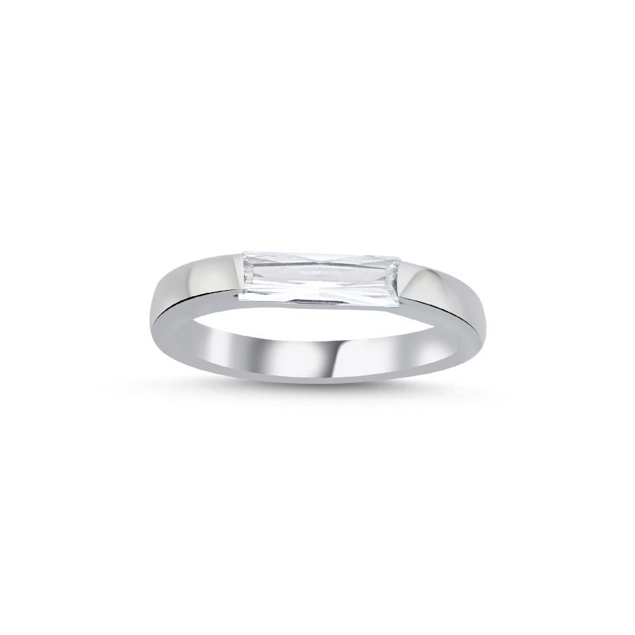 Baguette Silver Women's Ring - CNG Jewels