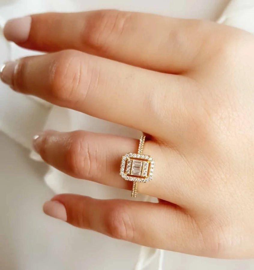 Baguette Gold Ring