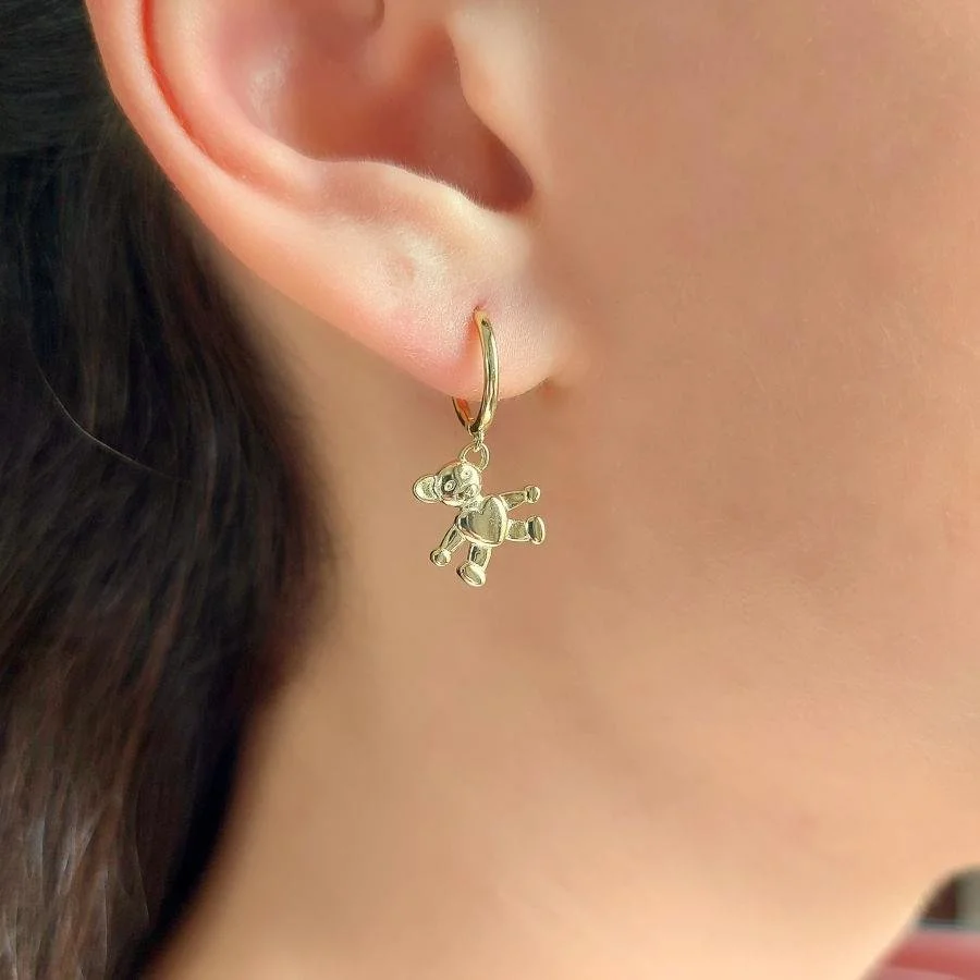 Bear Gold Silver Women's Earrings - 1