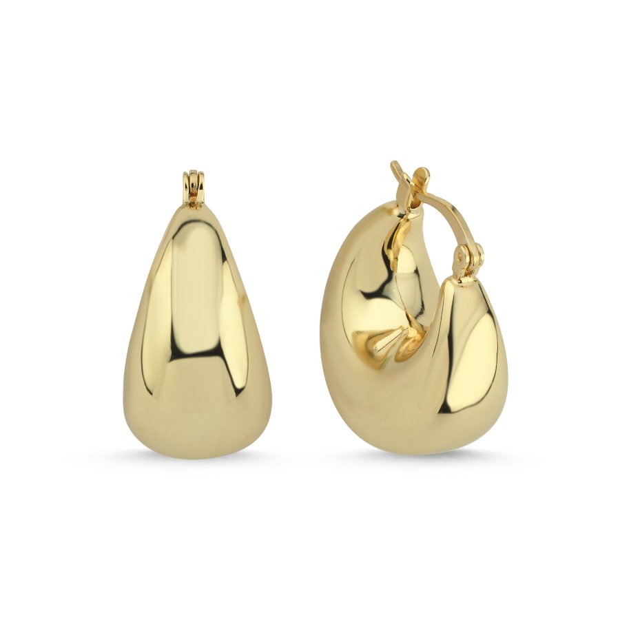 Çanta Halka Gold Kadın Gümüş Küpe - CNG Jewels