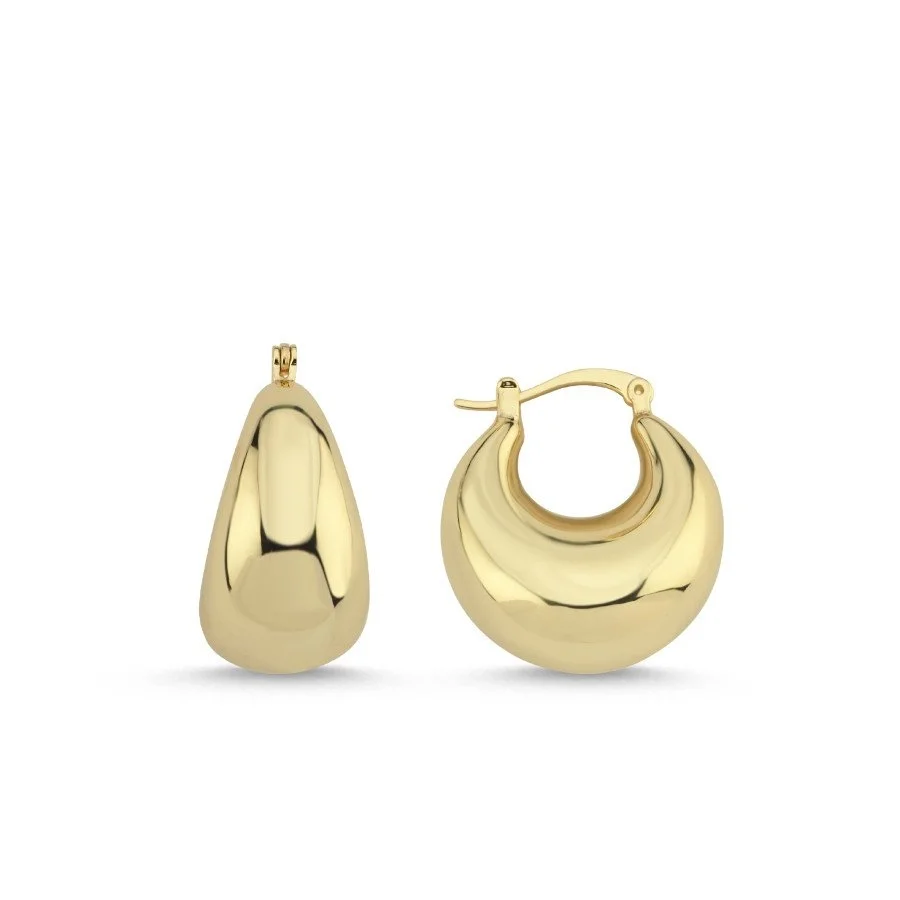 Çanta Halka Gold Kadın Gümüş Küpe - 1