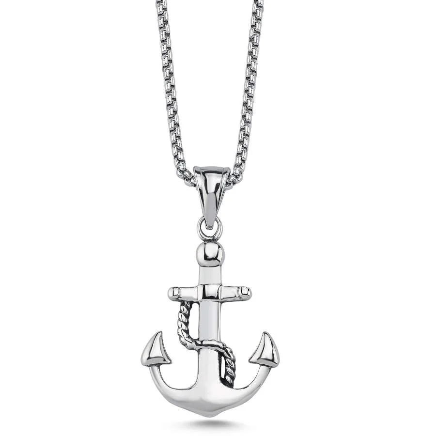 Çapa Çelik Erkek Kolye - 1