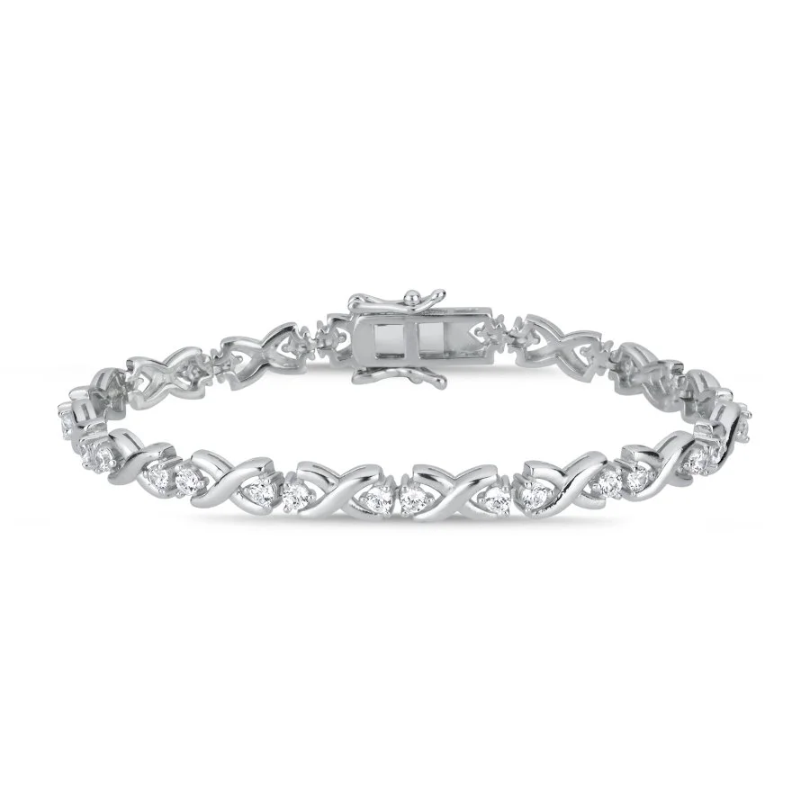 Çapraz Bantlı Su Yolu Gümüş Bileklik - 3