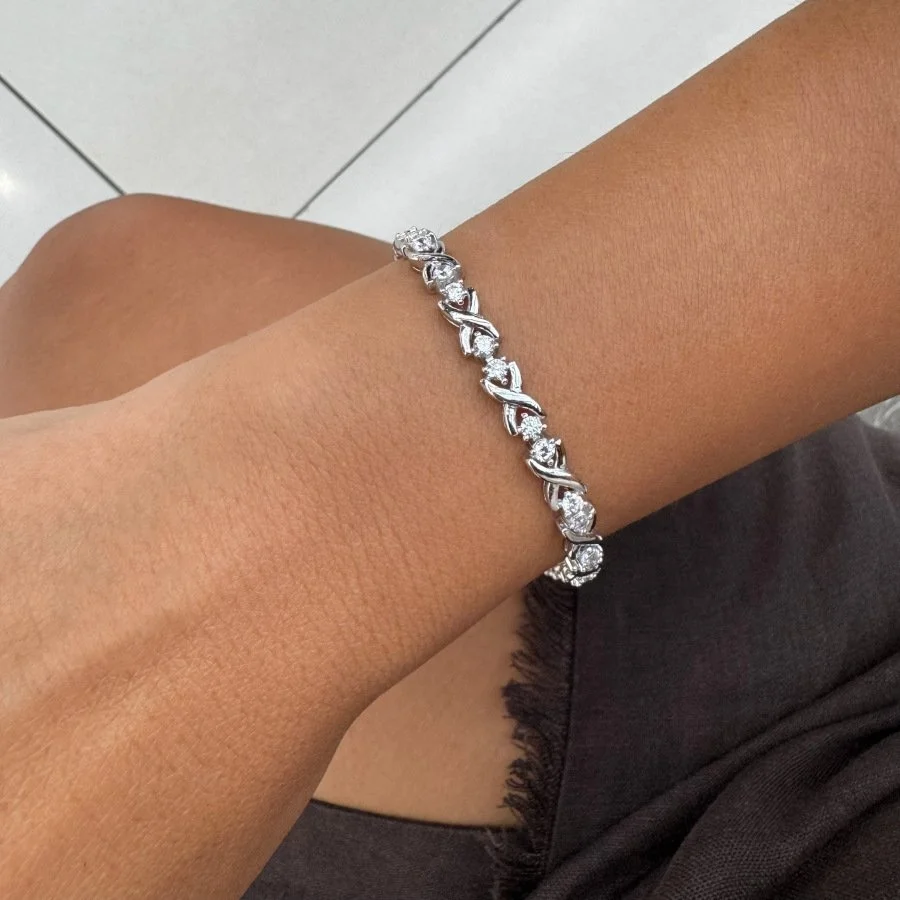 Çapraz Bantlı Su Yolu Gümüş Bileklik - 2