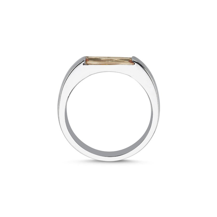 Caramel Baguette Women's Silver Ring - CNG Jewels (1)