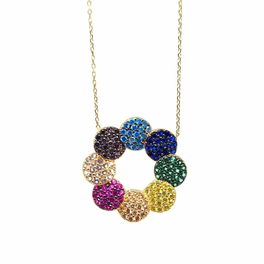  Colorful Rainbow Gold Necklace