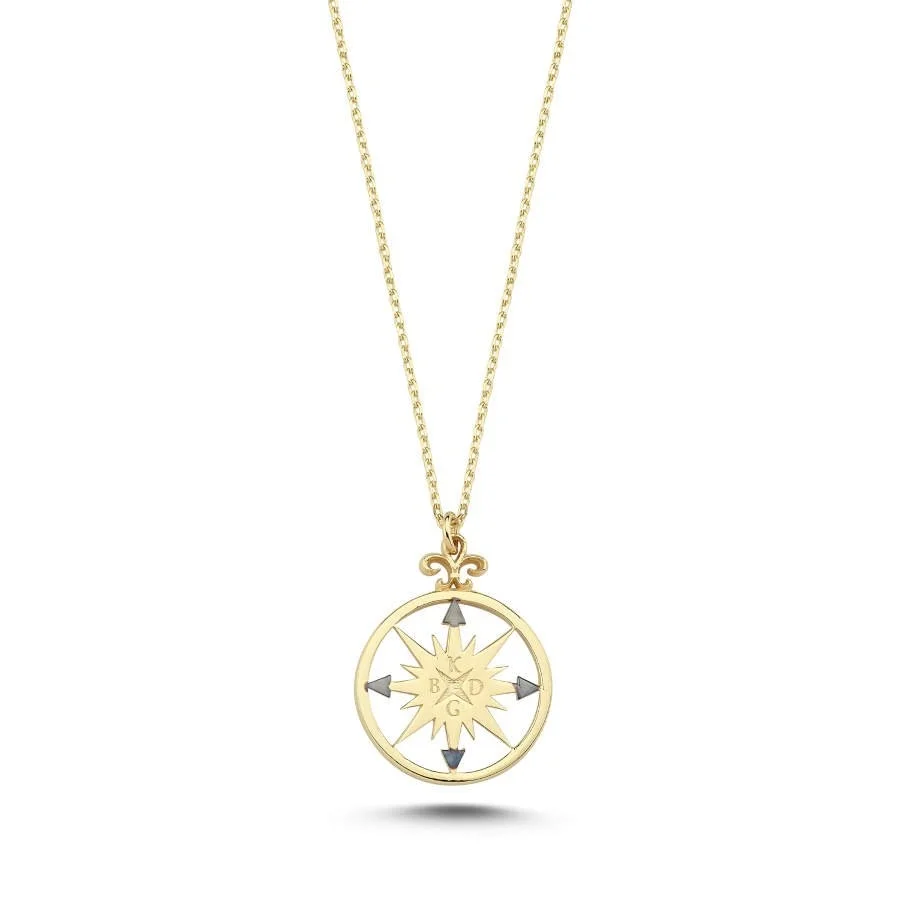 Compass Gold Necklace