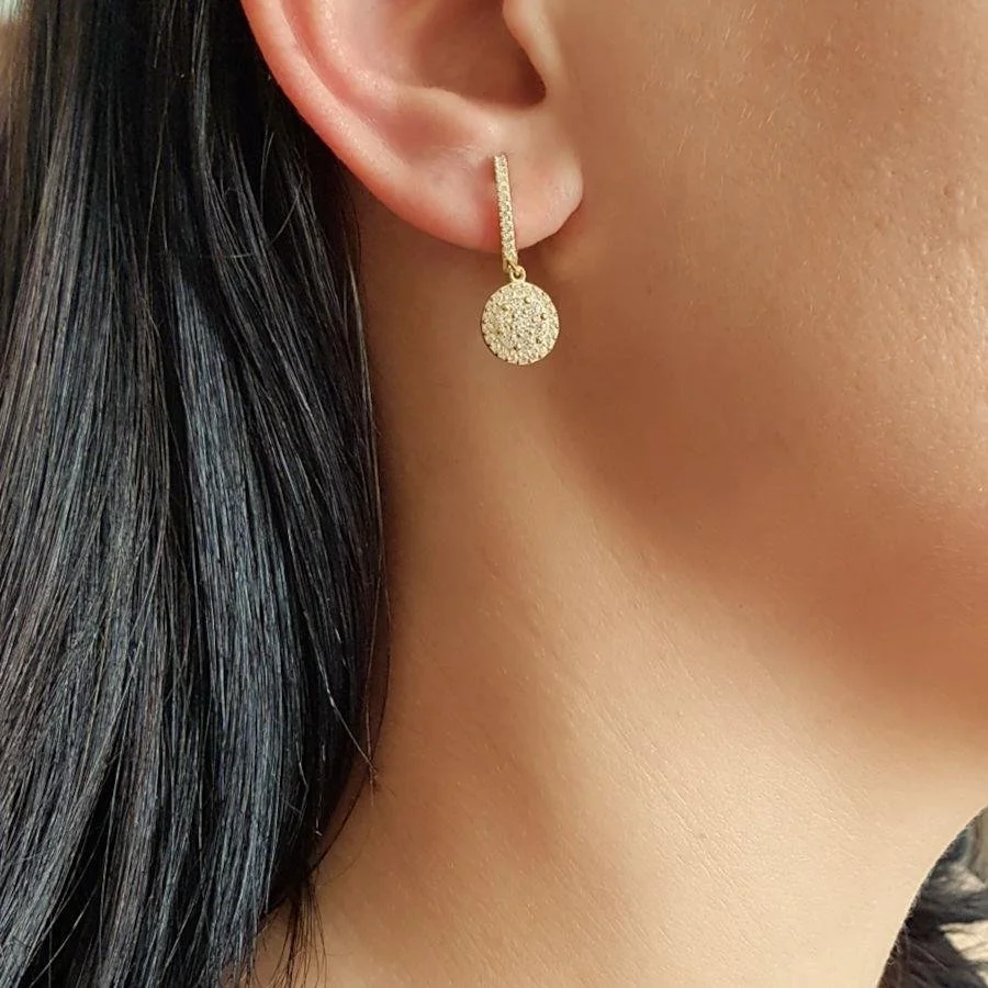 Coronet Gold Sallantılı Gümüş Küpe - 1