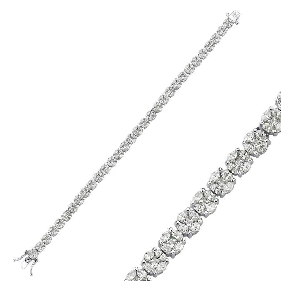 Coronet Markiz Su Yolu Gümüş Bileklik - 1