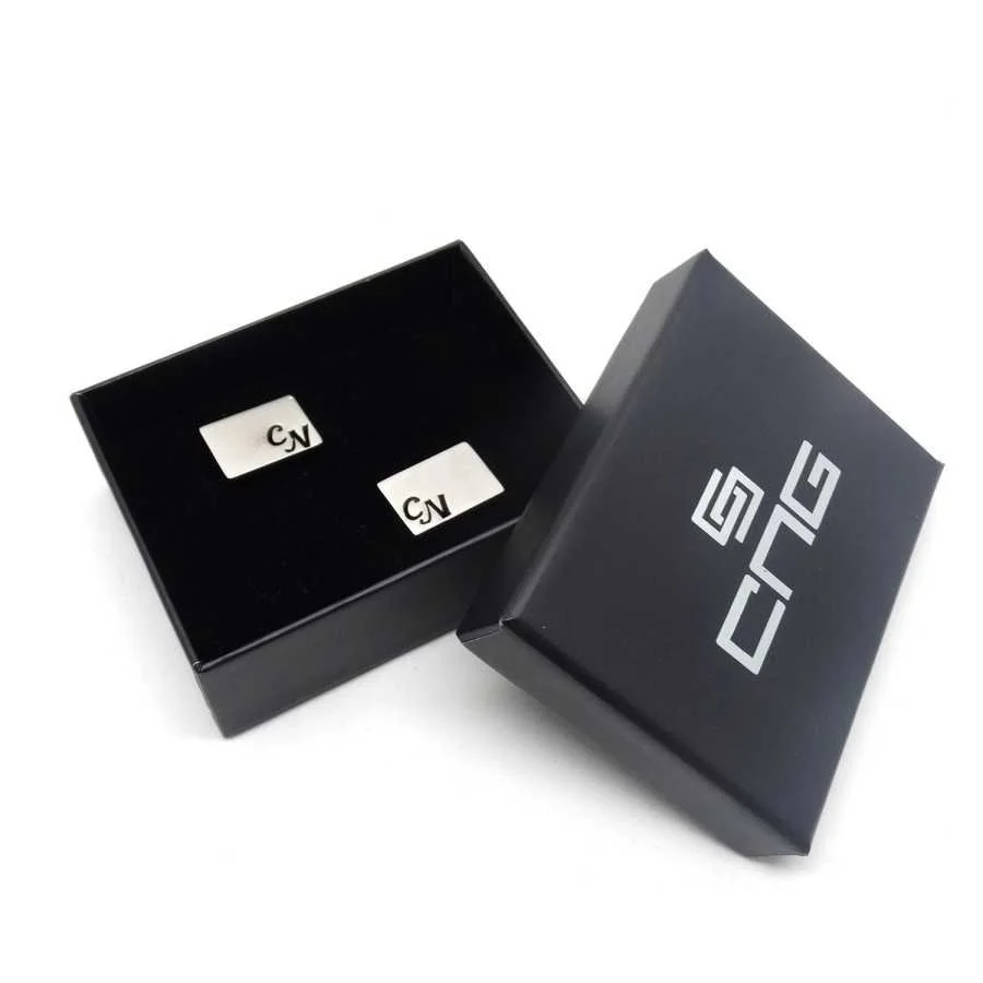 Personalized Silver Two Letter Cufflinks - 2