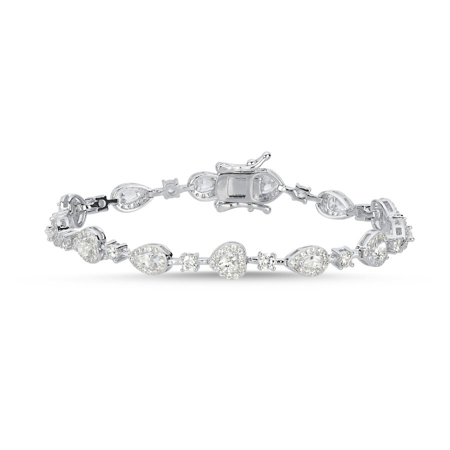 Damla Kalp Işık Seli Su Yolu Gümüş Bileklik - CNG Jewels (1)