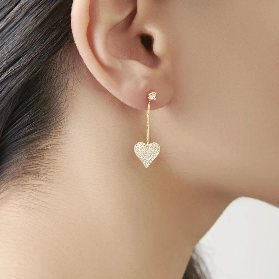  Dangle Double Heart Earrings