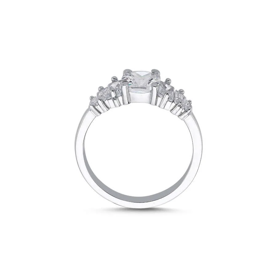 Diana Big Shiny Silver Women's Ring - 3