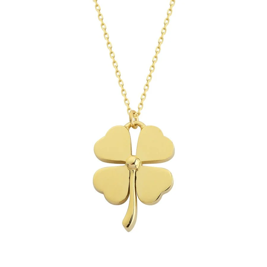 Four Leaf Clover Gold Necklace - 1
