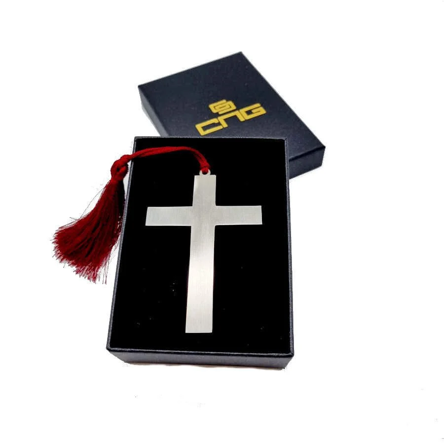 El Yapımı Haç Gümüş Kitap Ayracı - 1