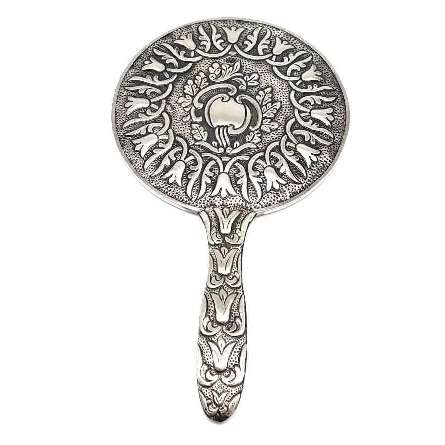 Tulip Extra Large Silver Hand Mirror No 5