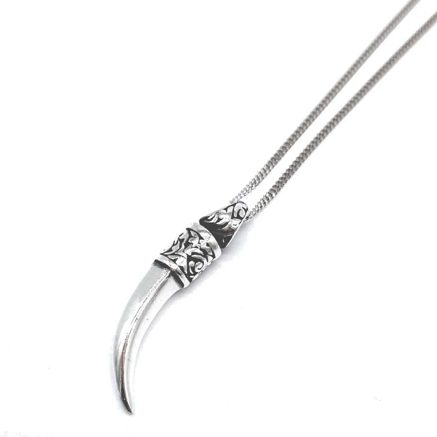 Fildişi Gümüş Erkek Kolye - 1